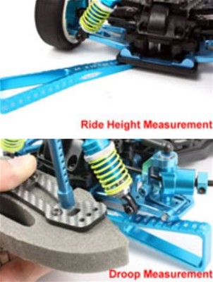 YT-0055BU Yeah Racing 2 in 1 Ride Height & Droop Gauge