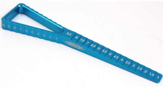 YT-0055BU Yeah Racing 2 in 1 Ride Height & Droop Gauge