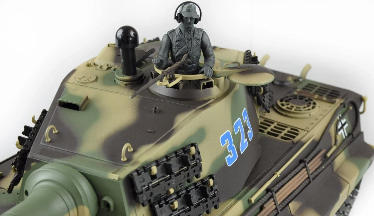 RC kampvogn - Königstiger Henschelturm R & S 1:16,Metall.Prof. Line