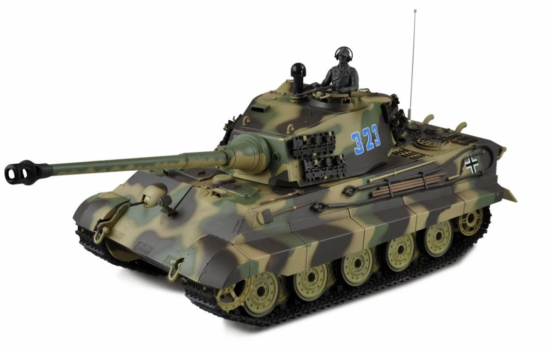 RC kampvogn - Königstiger Henschelturm R & S 1:16,Metall.Prof. Line
