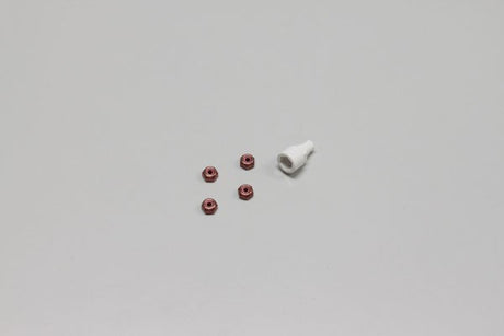 NYLOC ALU WHEEL NUT KYOSHO MINI-Z (4) RED