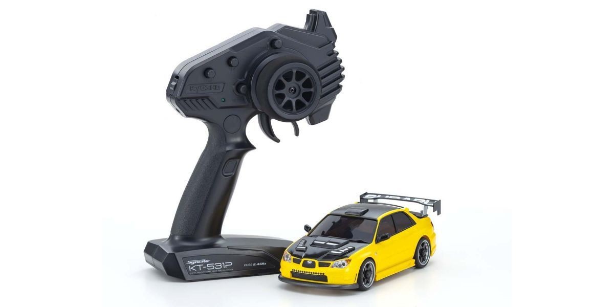 Mini-Z AWD Subaru Impreza Aero Kit CFRP Hood Yellow (MA-020/KT531P)