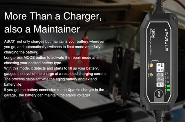 Xparkle ABC01 12v Car Battery Charger Automatic - 230VAC