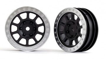 Traxxas 2481 Wheels Grey Satin w. Chrome Ring 2.2" 2WD Front (2) Bandit