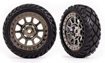 Traxxas 2479T Tires &amp; Wheels Anaconda / Black Chrome 2.2" 2WD Front (2)