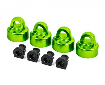 Traxxas 9664G Shock Caps Alu Green GTX (4)
