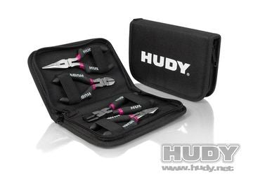 Micro pliers set w. bag HUDY - 189000