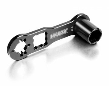 Hudy Wheel Nut & 3/4 Shoe Flywheel Multi-Tool 1/8 Buggy & Gt - 182016