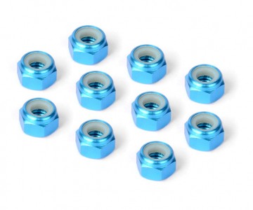 Alu Nut M4 Blue (10) - 296540-B
