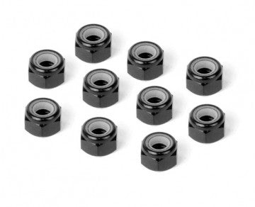 Alu Nut M4 Black (10) - 296540-K