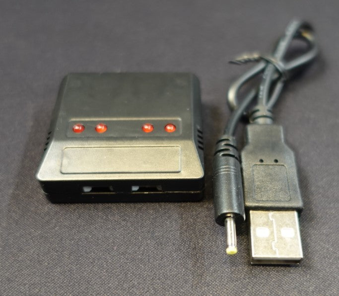 USB lader 1S Lipo batteri med 4 porte