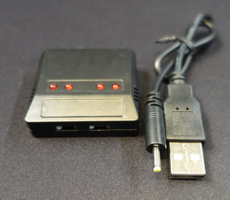 USB lader 1S Lipo batteri med 4 porte