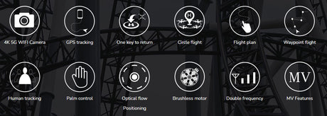 Syma W1 Pro - kameradrone m. GPS, 2 x kamera, HD, Optical flow, follow me m.v.