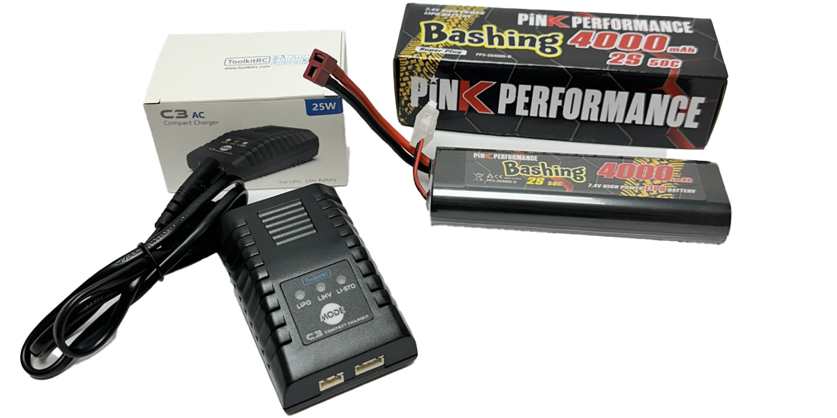 KE Power Bundle 4000-2S LiPo (Deans)-C3 AC Charger