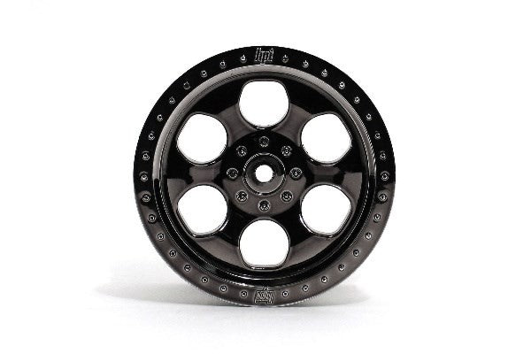 HPI 3161 - 6 SPOKE WHEEL BLACK CHROME (83X56MM/2PCS)