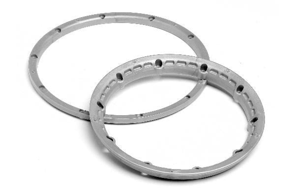 HPI 3272 - HEAVY DUTY WHEEL BEAD LOCK RINGS SILVER F. 2 WHL