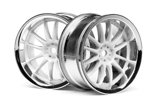 HPI 3283 - WORK XSA 02C WHEEL 26MM CHROME/WHITE (3MM OFFSET)