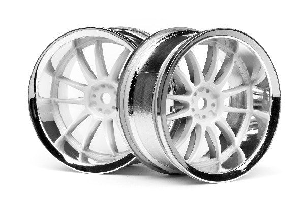 HPI 3284 - WORK XSA 02C WHEEL 26MM CHROME/WHITE (6MM OFFSET)