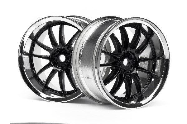 HPI 3286 - WORK XSA 02C WHEEL 26MM CHROME/BLACK (3MM OFFSET)