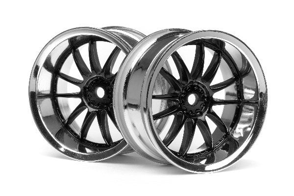 HPI 3287 - WORK XSA 02C WHEEL 26MM CHROME/BLACK (6MM OFFSET)