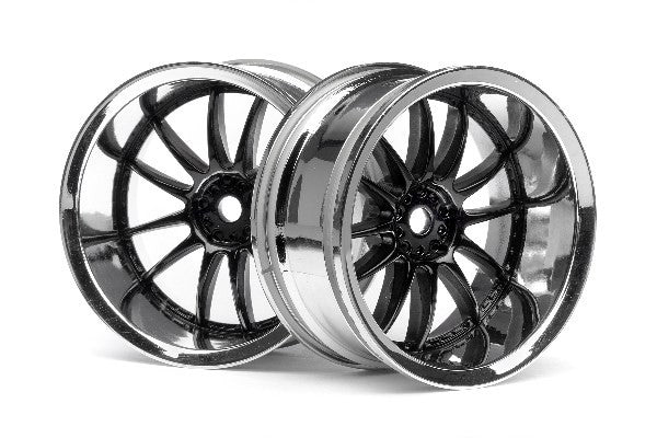 HPI 3288 - WORK XSA 02C WHEEL 26MM CHROME/BLACK (9MM OFFSET)