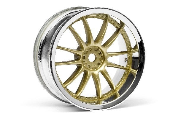 HPI 3297 - WORK XSA 02C WHEEL 26MM CHROME/GOLD (3MM OFFSET)