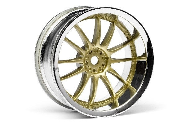 HPI 3298 - WORK XSA 02C WHEEL 26MM CHROME/GOLD (6MM OFFSET
