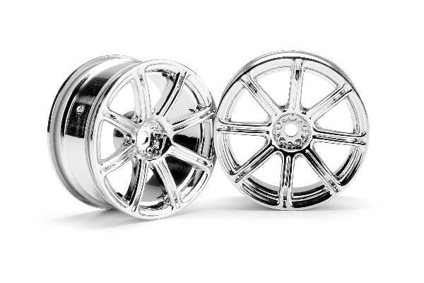 HPI 3300 - WORK EMOTION XC8 WHEEL 26MM CHROME (3MM OFFSET)