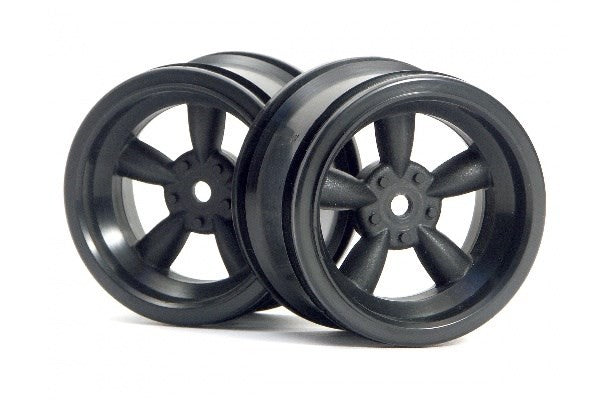 HPI 3821 - VINTAGE 5 SPOKE WHEEL 31MM (WIDE) BLACK 6MM OFFSET