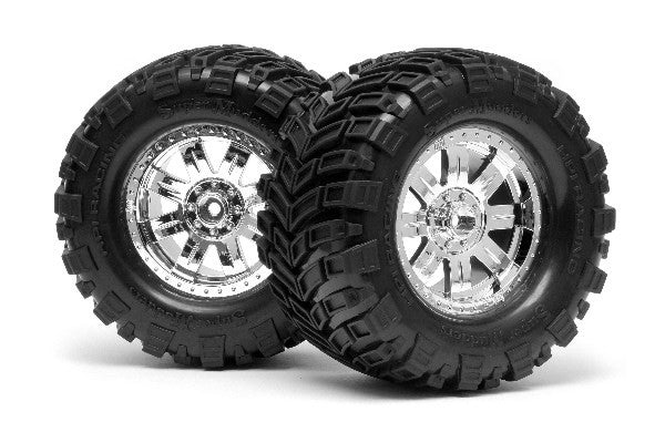 HPI 4726 - MOUNTED SUPER MUD TIRE 165X88MM RINGZ WHEEL SHNCRM