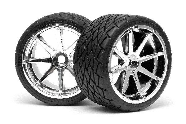 HPI 4729 - MOUNTED PHALTLINE TIRE 140X70MM ON BLAST WHEEL CRM