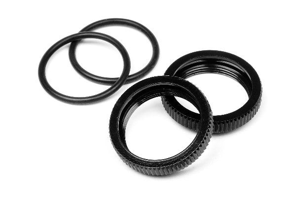HPI 67528 - BIG BORE SHOCK SPRING ADJUST NUT (BLACK/2PCS)