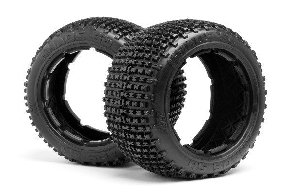 HPI 67972 - KHAOS TIRE (WHITE/BAJA 5B/REAR/2PCS)