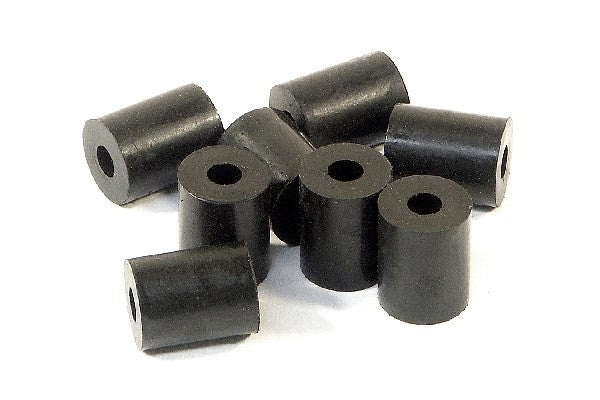 HPI 87058 - RUBBER TUBE 3 X 8 10MM (SHAPED/BLACK/8PCS)