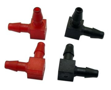 Robart 222 - L-Couplers, 90-deg plastic nipples 1/8 (4)