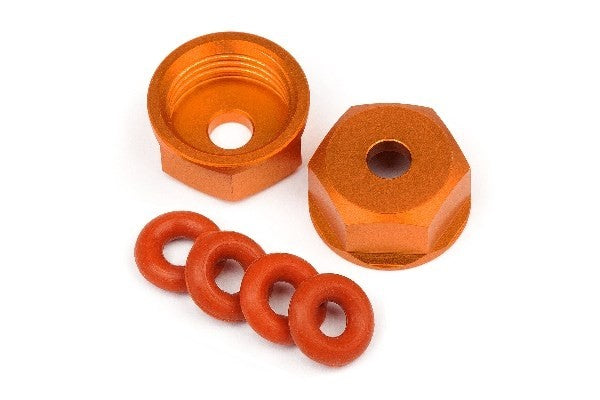 HPI 108071 - ALUMINUM BOTTOM SHOCK CAP (ORANGE/2PCS)