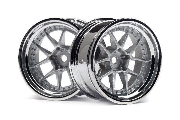 HPI 114636 - DY-CHAMPION 26MM WHEEL (CHROME/SILVER/9MM OS/2PCS)
