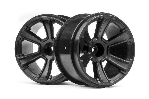 HPI 115327 - 6-SHOT MT WHEEL (BLACK/2PCS)