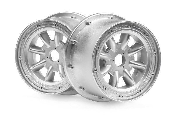 HPI 115766 - ML-8 WHEEL SILVER REAR (120X75MM/2PCS)