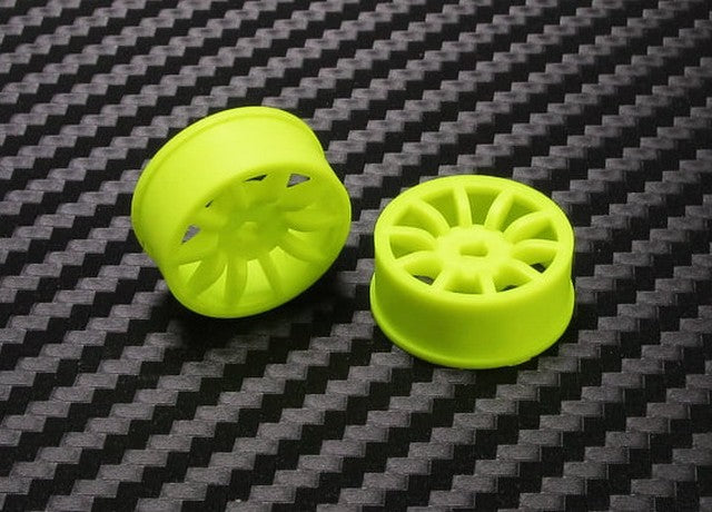 PN Racing 410YR3 - Mini-Z AWD Machine Cut 10 Spoke Rear Wheel R3 Yellow