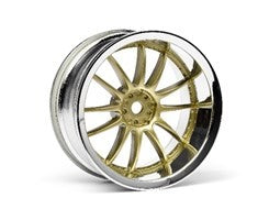 HPI 120266 - BBS RS WHEELS SILVER/GOLD 26MM (6MM OFFSET)