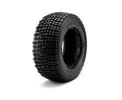 HPI 67966 - DOUBLE BLADES TIRE (WHITE/BAJA 5B/FRONT/2PCS)