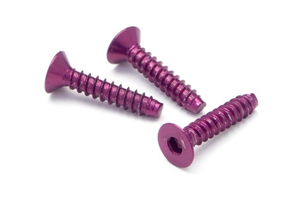 HPI Z079 - ALU TP FLAT HD SCREW 3 X15MM HEX SOCKET/PURPLE/5PC