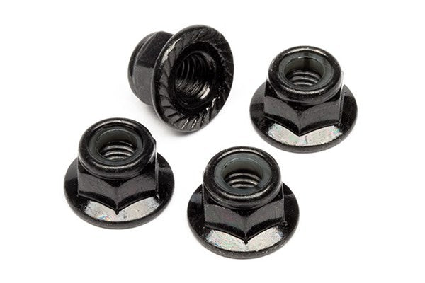 HPI Z682 - FLANGED LOCK NUT M5 (BLACK/4PCS)