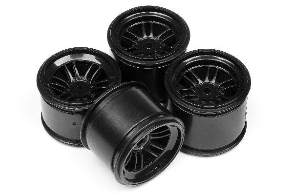 HPI 102824 - FT01 WHEEL SET (BLACK/FRONT 2PCS/REAR 2PCS)