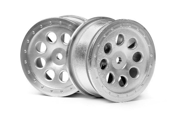 HPI 103037 - ST-8 WHEEL MATTE CHROME (0MM OFFSET/2PCS)