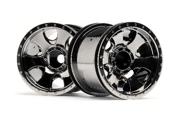 HPI 105280 - WARLOCK WHEEL BLACK CHROME (2.2IN/2PCS)