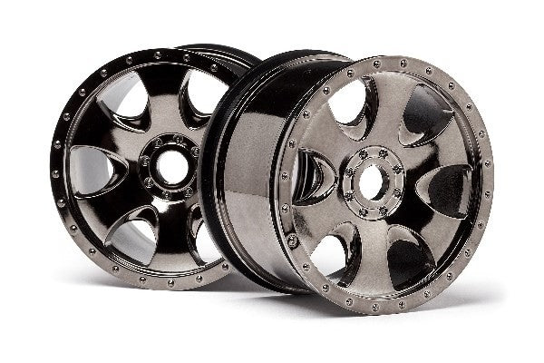 HPI 105801 - WARLOCK WHEEL BLACK CHROME (83X56MM/2PCS)