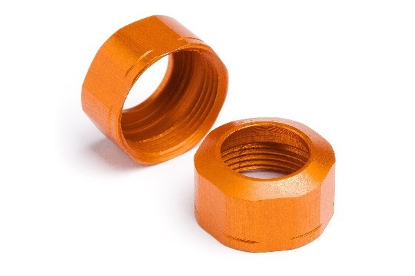 HPI 106633 - SHOCK CAP 12XM13X0.8MM (ORANGE/GROOVED/2PCS)