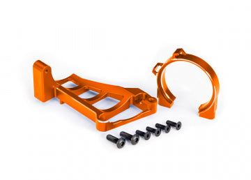 Traxxas 10261-ORNG Motor Mounts Front &amp; Rear Set Alu Orange Maxx